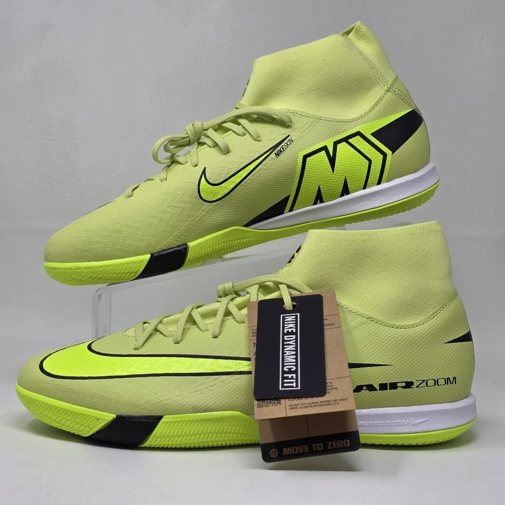 Nike ZM Superfly 10 Academy IC Limelight Hyper Men's Size 9.5 Soccer FQ8332-300
